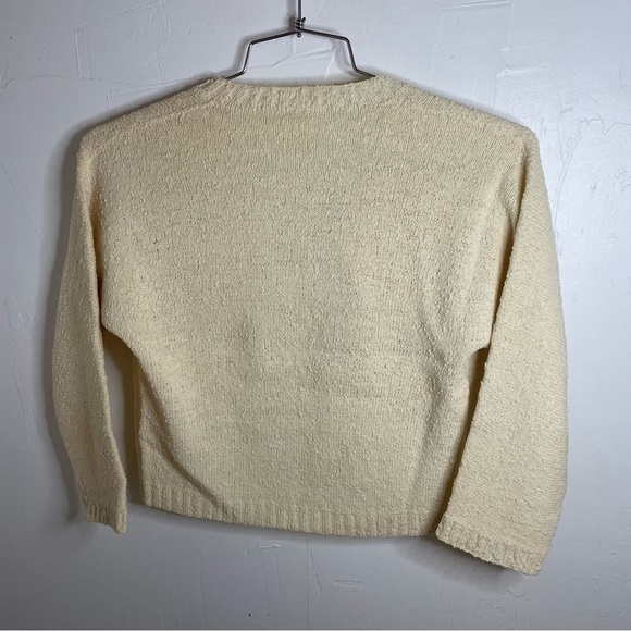 Vintage 1950s Cream Knit Cardigan and Skirt Set​ - Picture 6 of 16